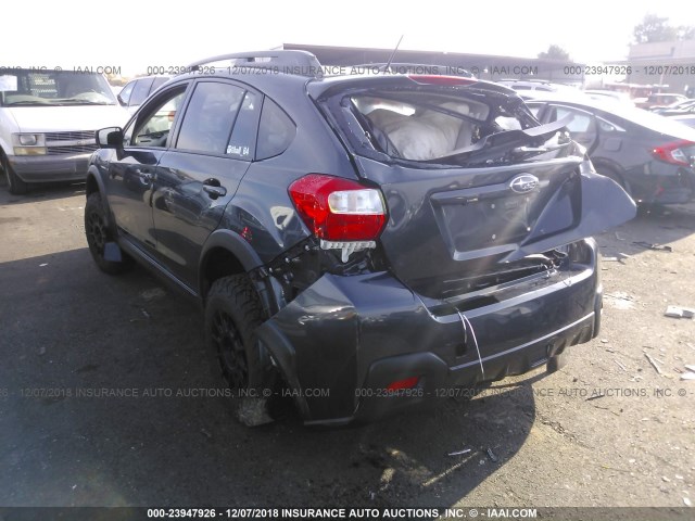 JF2GPABC4HG278573 - 2017 SUBARU CROSSTREK PREMIUM GRAY photo 3