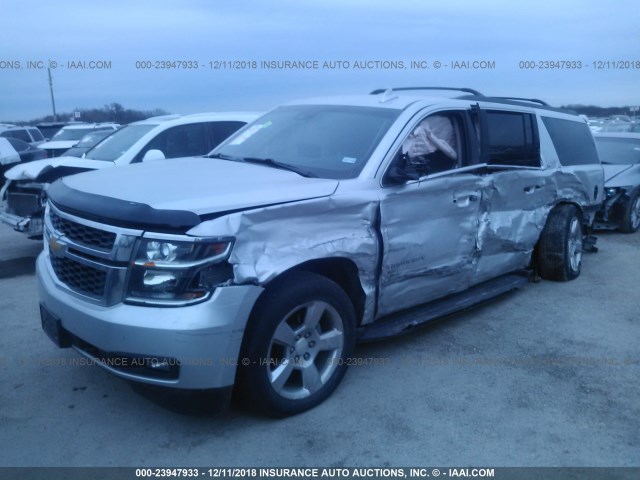 1GNSCHKC1GR304652 - 2016 CHEVROLET SUBURBAN C1500 LT SILVER photo 6