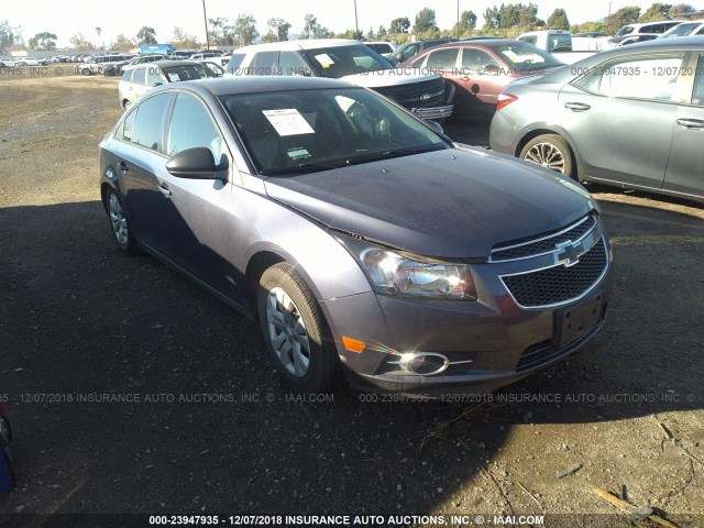 1G1PA5SGXE7440740 - 2014 CHEVROLET CRUZE LS GRAY photo 1