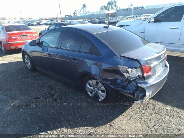 1G1PA5SGXE7440740 - 2014 CHEVROLET CRUZE LS GRAY photo 3