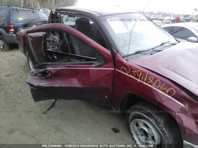 1GCCS196468307136 - 2006 CHEVROLET COLORADO MAROON photo 6