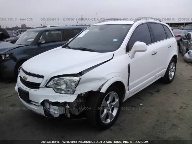 3GNAL3EKXES645771 - 2014 CHEVROLET CAPTIVA LT WHITE photo 2