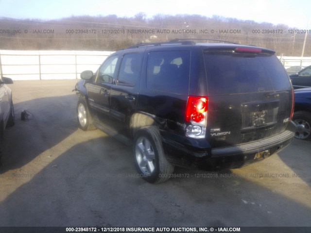 1GKFK13078J118773 - 2008 GMC YUKON BLACK photo 3