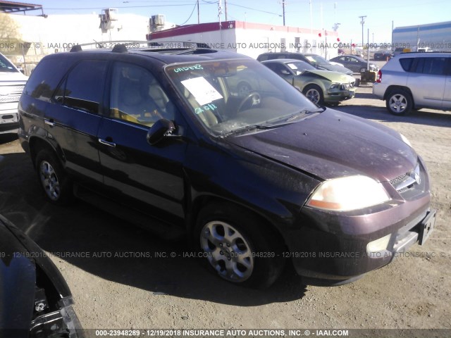 2HNYD18891H504903 - 2001 ACURA MDX TOURING MAROON photo 1