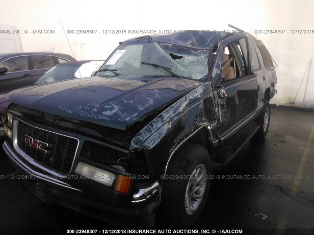 1GKEK13R5XJ786077 - 1999 GMC YUKON GREEN photo 6