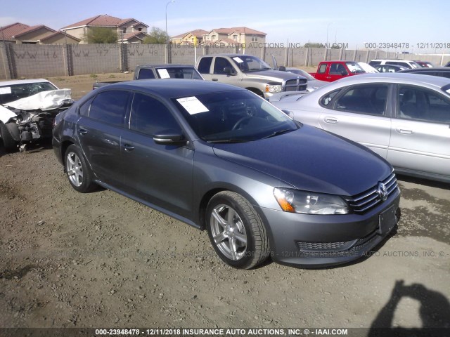 1VWAP7A30EC010371 - 2014 VOLKSWAGEN PASSAT S GRAY photo 1