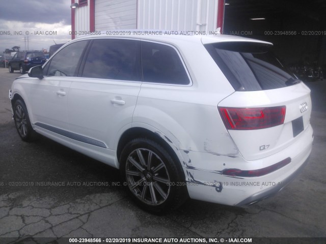 WA1LAAF71HD031194 - 2017 AUDI Q7 PREMIUM PLUS WHITE photo 3