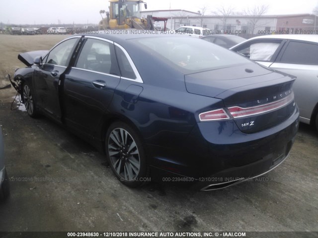 3LN6L5E93HR646291 - 2017 LINCOLN MKZ RESERVE BLUE photo 3