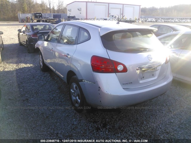 JN8AS5MV1CW361776 - 2012 NISSAN ROGUE S/SV SILVER photo 3