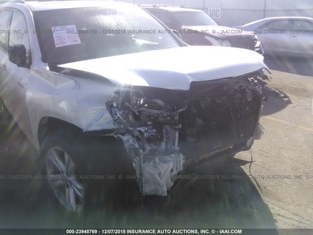 5TDDK3EH9AS023836 - 2010 TOYOTA HIGHLANDER LIMITED WHITE photo 6