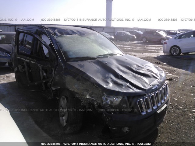 1C4NJDBB6ED800147 - 2014 JEEP COMPASS SPORT BLACK photo 1