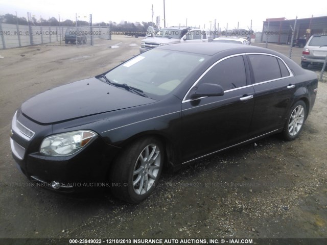 1G1ZE5EU1BF380136 - 2011 CHEVROLET MALIBU LTZ შავი ფოტო 2