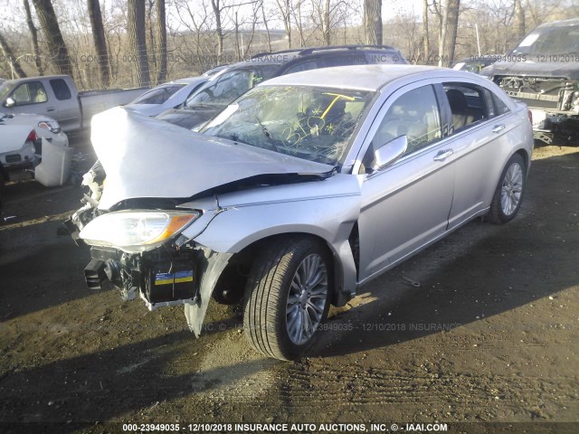 1C3CCBCG6CN307094 - 2012 CHRYSLER 200 LIMITED SILVER photo 2