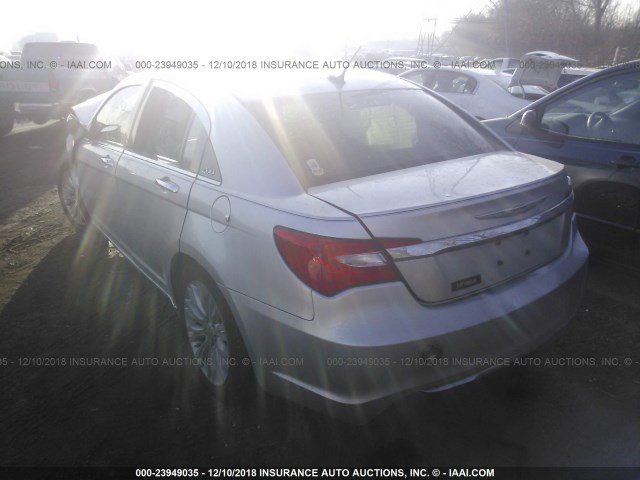 1C3CCBCG6CN307094 - 2012 CHRYSLER 200 LIMITED SILVER photo 3