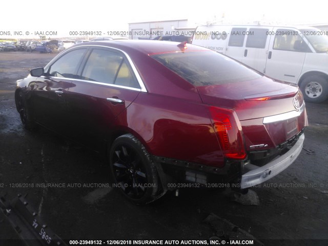 1G6AX5S30E0154531 - 2014 CADILLAC CTS LUXURY COLLECTION RED photo 3