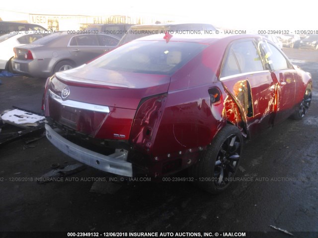 1G6AX5S30E0154531 - 2014 CADILLAC CTS LUXURY COLLECTION RED photo 6