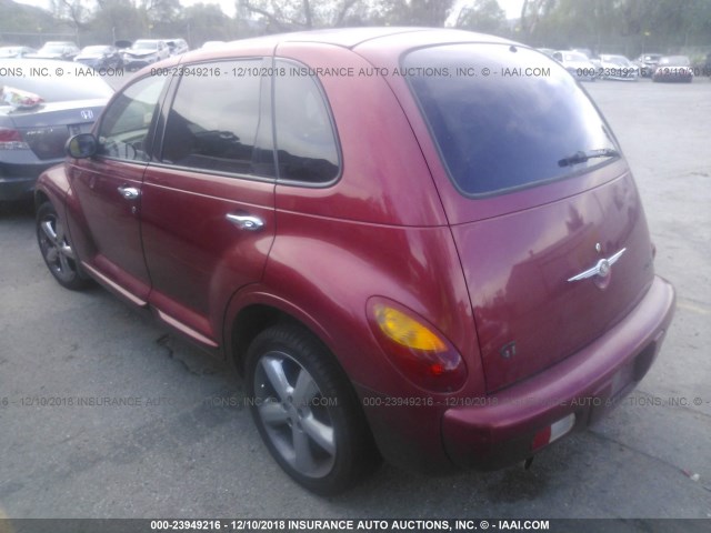 3C8FY78G53T554816 - 2003 CHRYSLER PT CRUISER GT RED photo 3