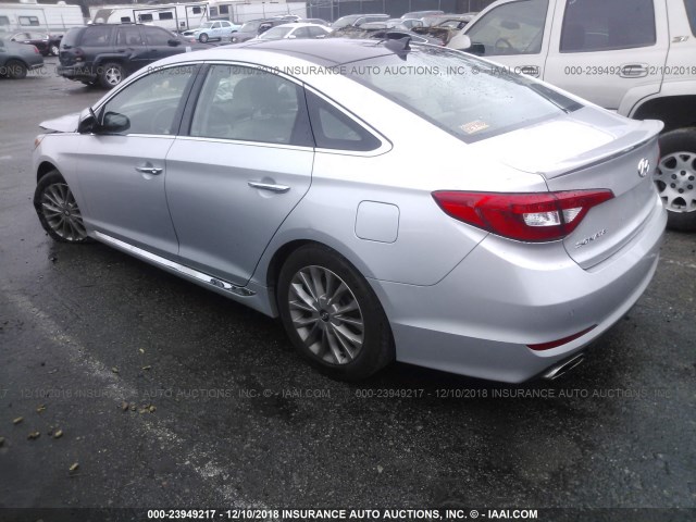 5NPE34AF9FH077856 - 2015 HYUNDAI SONATA SPORT/LIMITED SILVER photo 3