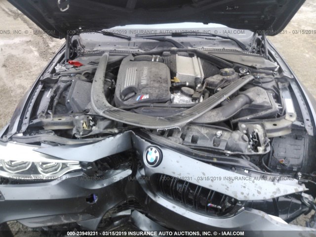 WBS3R9C56FK335400 - 2015 BMW M4 GRAY photo 10
