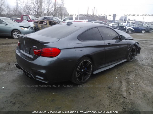 WBS3R9C56FK335400 - 2015 BMW M4 GRAY photo 4