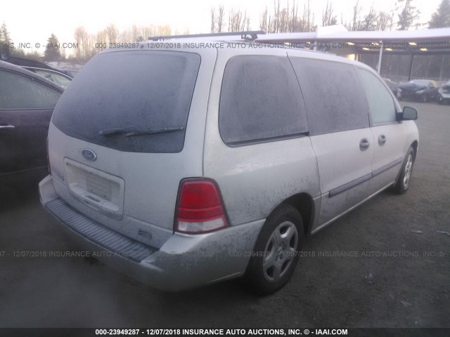 2FMDA50634BA18976 - 2004 FORD FREESTAR S SILVER photo 4