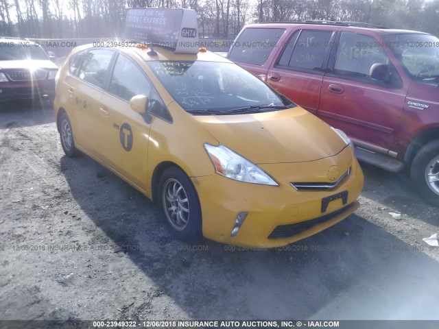 JTDZN3EU1D3239793 - 2013 TOYOTA PRIUS V YELLOW photo 1