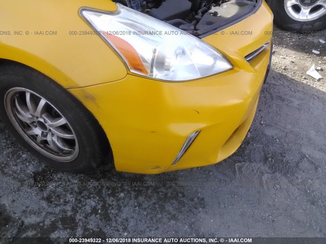 JTDZN3EU1D3239793 - 2013 TOYOTA PRIUS V YELLOW photo 6