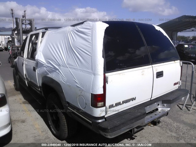 1GKGK26J2XJ798921 - 1999 GMC SUBURBAN K2500 白色 照片 3