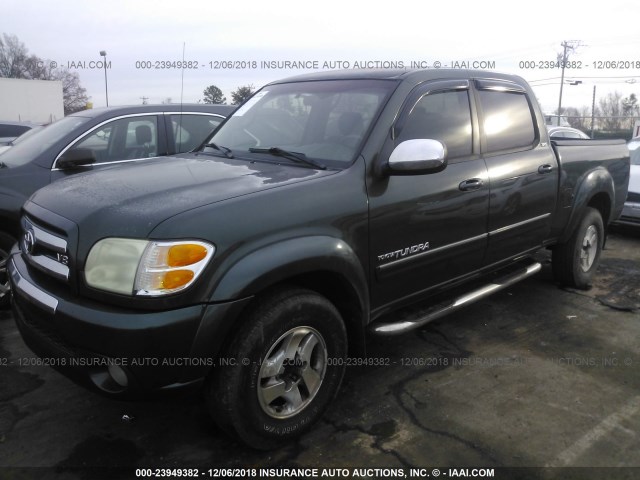 5TBET34106S511711 - 2006 TOYOTA TUNDRA DOUBLE CAB SR5 GREEN photo 2