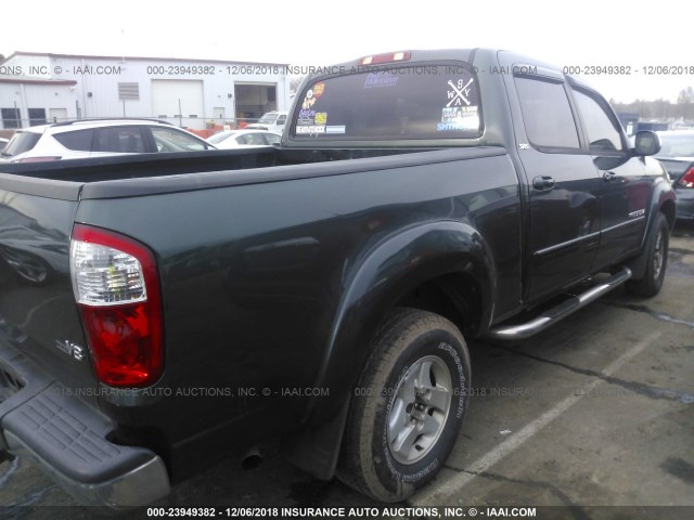 5TBET34106S511711 - 2006 TOYOTA TUNDRA DOUBLE CAB SR5 GREEN photo 4