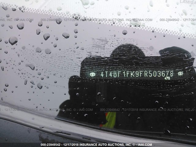 4T4BF1FK9FR503678 - 2015 TOYOTA CAMRY LE/XLE/SE/XSE 银色 照片 9