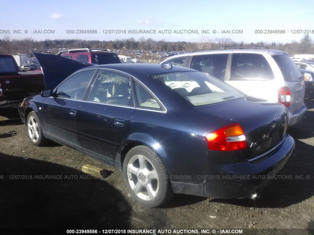 WAULT64B94N004590 - 2004 AUDI A6 3.0 QUATTRO BLUE photo 3