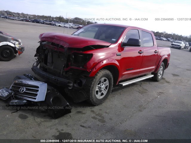 5TFEV54148X051916 - 2008 TOYOTA TUNDRA CREWMAX/CREWMAX SR5 RED photo 2