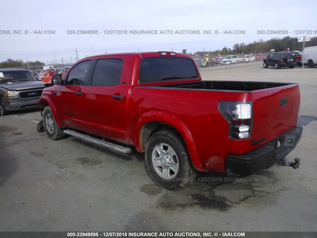 5TFEV54148X051916 - 2008 TOYOTA TUNDRA CREWMAX/CREWMAX SR5 RED photo 3