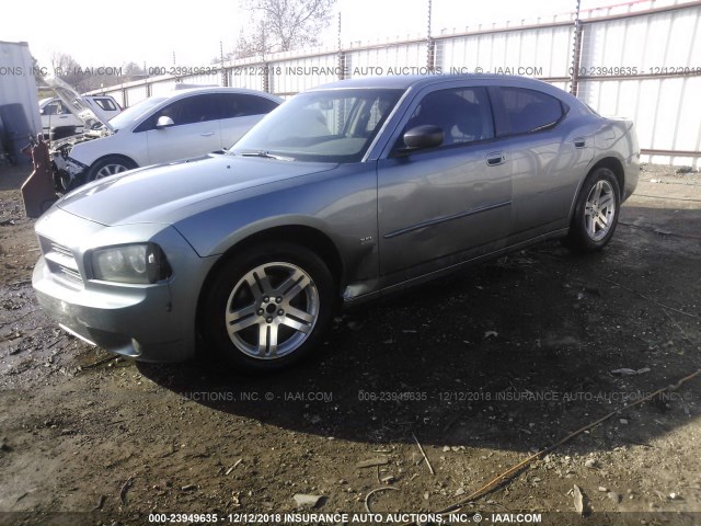 2B3KA43G56H399760 - 2006 DODGE CHARGER SE/SXT GRAY photo 2