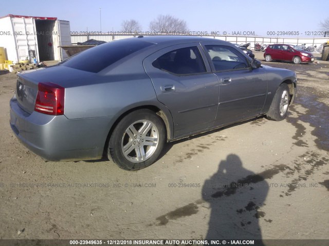 2B3KA43G56H399760 - 2006 DODGE CHARGER SE/SXT GRAY photo 4