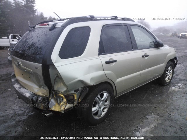 KNDJF723777348432 - 2007 KIA SPORTAGE EX/LX TAN photo 4