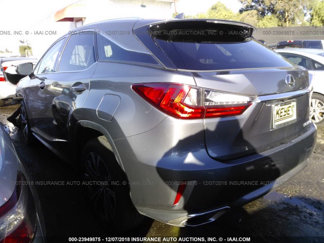 2T2ZZMCA0HC039581 - 2017 LEXUS RX 350/BASE/F SPORT GRAY photo 3