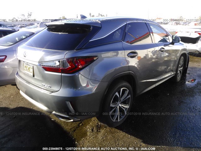 2T2ZZMCA0HC039581 - 2017 LEXUS RX 350/BASE/F SPORT GRAY photo 4