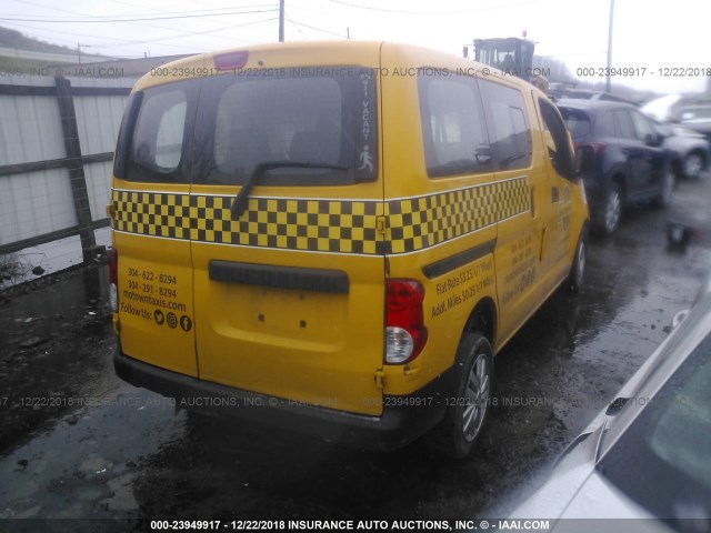 3N8CM0JTXEK690581 - 2014 NISSAN NV200 TAXI YELLOW photo 4