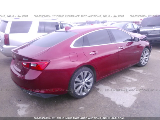 1G1ZH5SX6GF236790 - 2016 CHEVROLET MALIBU PREMIER MAROON photo 4