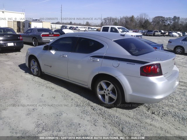 1B3BD2FG4BN546370 - 2011 DODGE AVENGER LUX SILVER photo 3