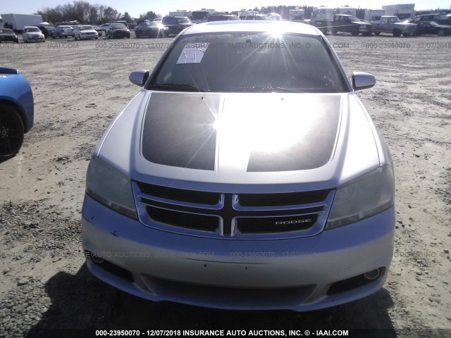 1B3BD2FG4BN546370 - 2011 DODGE AVENGER LUX SILVER photo 6