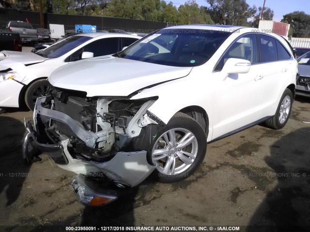 5J8TB3H59EL002345 - 2014 ACURA RDX TECHNOLOGY WHITE photo 2