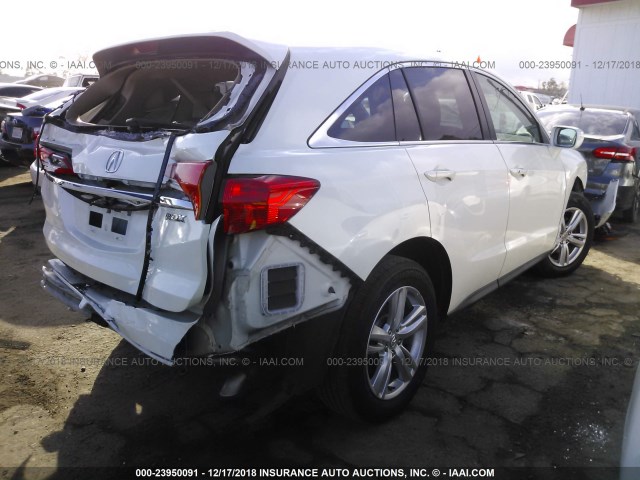 5J8TB3H59EL002345 - 2014 ACURA RDX TECHNOLOGY WHITE photo 4