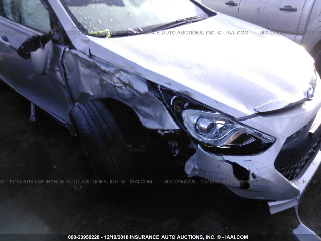 KMHEC4A46EA108920 - 2014 HYUNDAI SONATA HYBRID SILVER photo 6