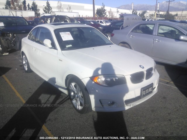 WBAUP9C55CVL91630 - 2012 BMW 128 I WHITE photo 1