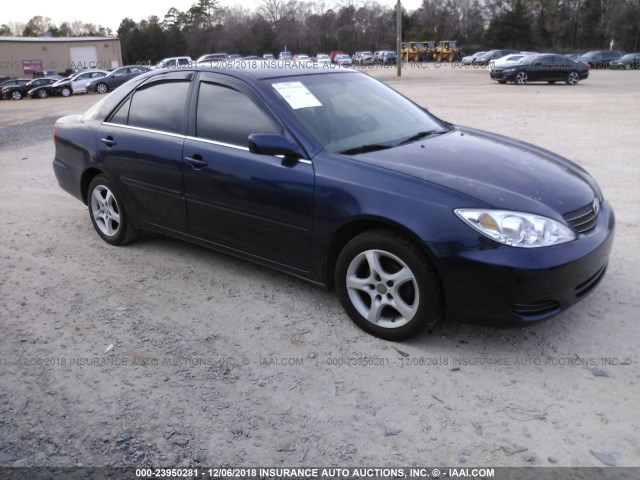 JTDBE32K420013816 - 2002 TOYOTA CAMRY LE/XLE/SE Dark Blue photo 1