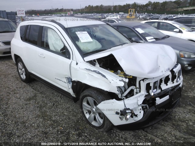 1C4NJDBB0ED822645 - 2014 JEEP COMPASS SPORT WHITE photo 1