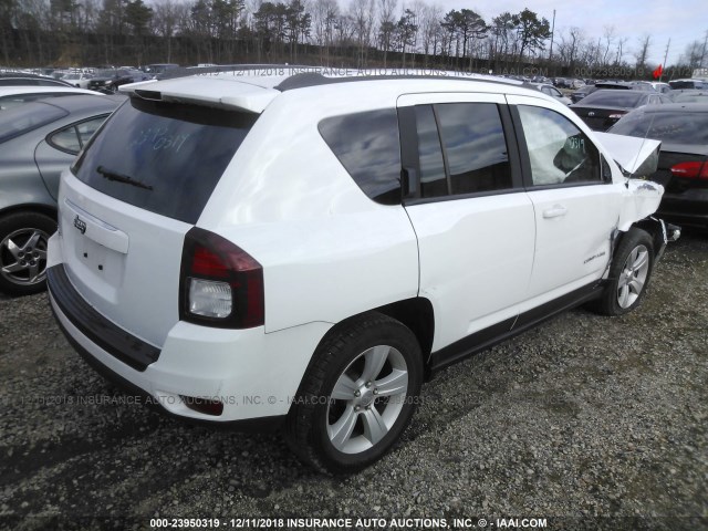 1C4NJDBB0ED822645 - 2014 JEEP COMPASS SPORT WHITE photo 4